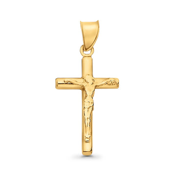 Yellow Gold 14K Real Religious Crucifix Charm Pendant 0.6grams 19mmX12mm